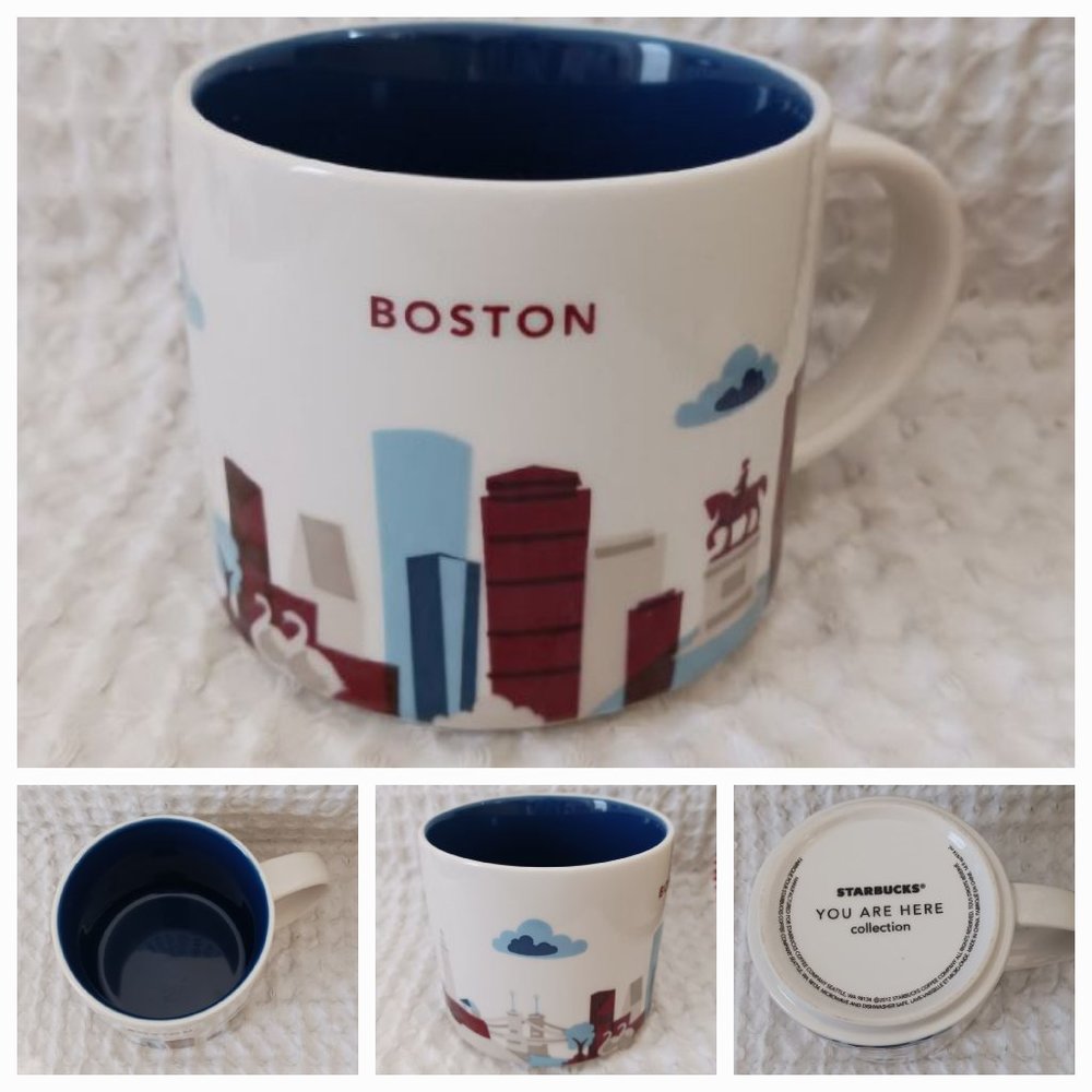 Starbucks Coffee Mug You Are Here Collection BOSTON Skyline 14 Ounce 2012